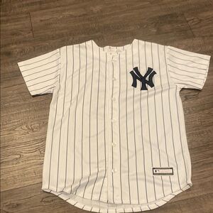 Kids White Pinstripe Jersey
